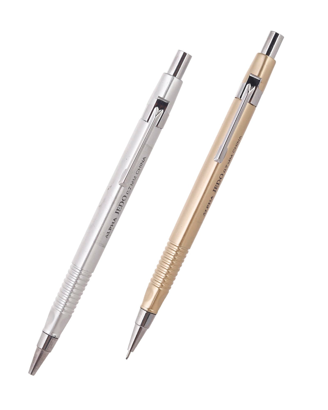 3A Plastic Mechanical Pencil 2 Pcs. 0.7 mm Size 3x14 - Gold and Silver 460