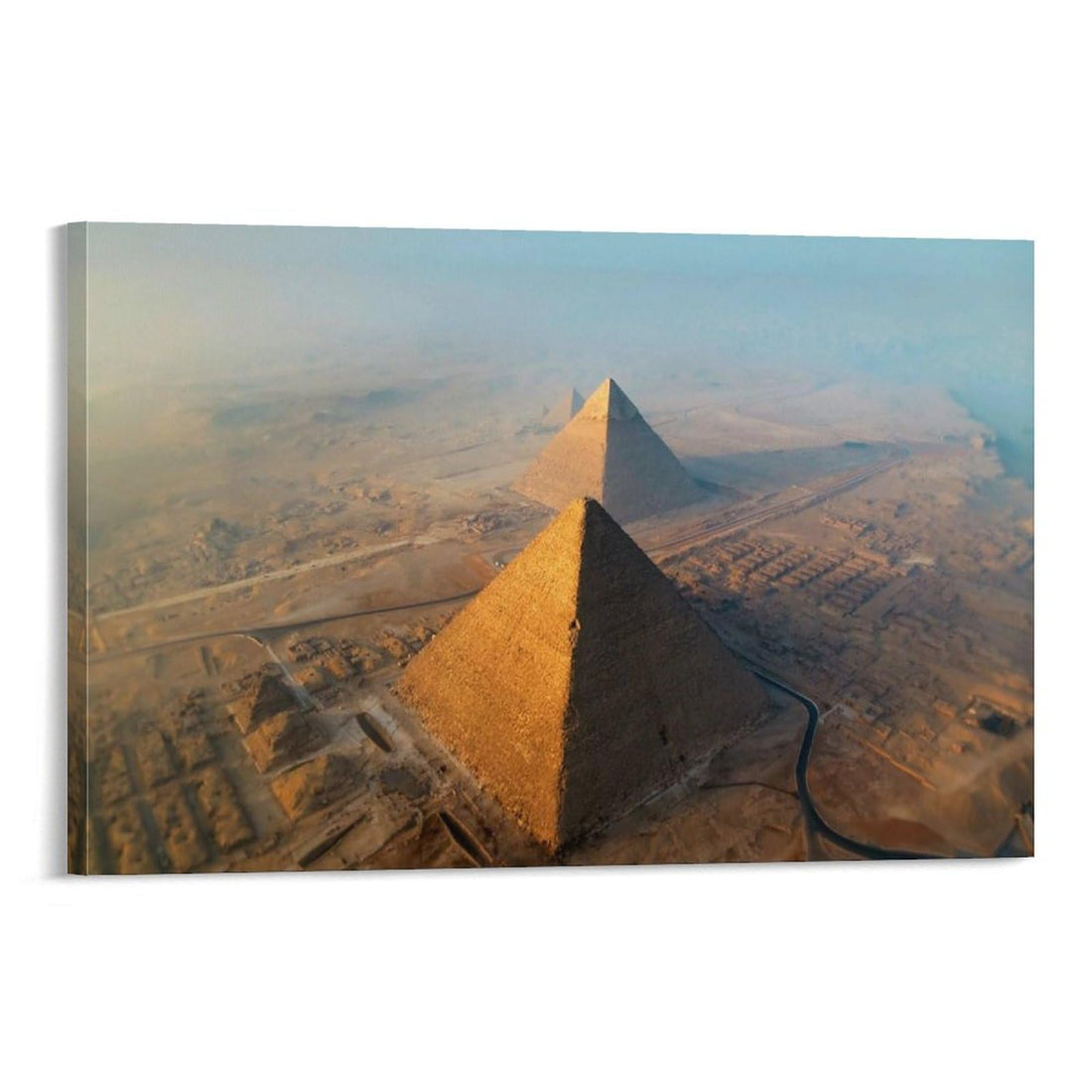 Ancient Egypt Khufu Pyramid Landscape Canvas Poster Decorative Painting Background Wall HD Picture M Canvas Painting Wall Art Poster for Bedroom Living Room Decor 16x24inch(40x60cm) Frame-style