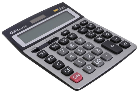Deli 1616 Calculator - Grey Black