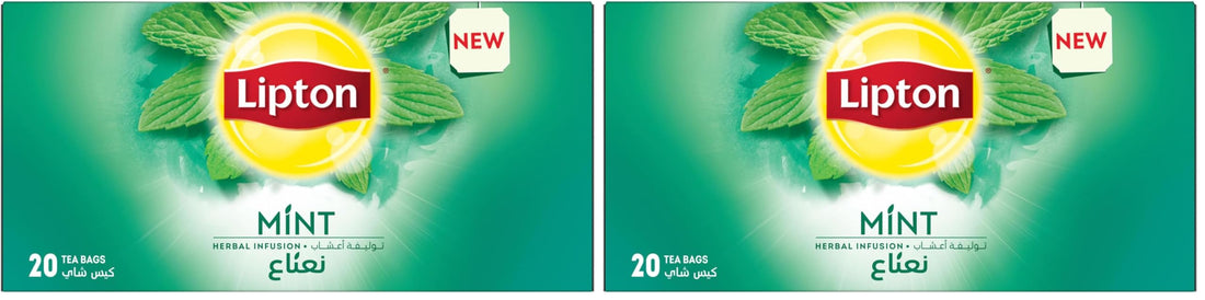 Lipton Herbal Mint, 20 Teabags (Pack of 2)