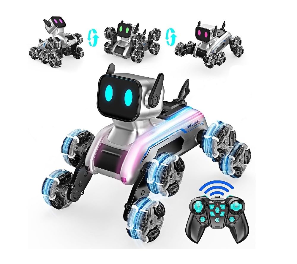 8WD Remote Control Cars Toys for Boys Age 6-13, 2.4Ghz RC Stunt Car with Light & Sound Toys Gifts for Kids 6 7 8 9 10 11 12 Year Old Christmas Birthday Coolest Gift Ideas for Boys Age 6-13