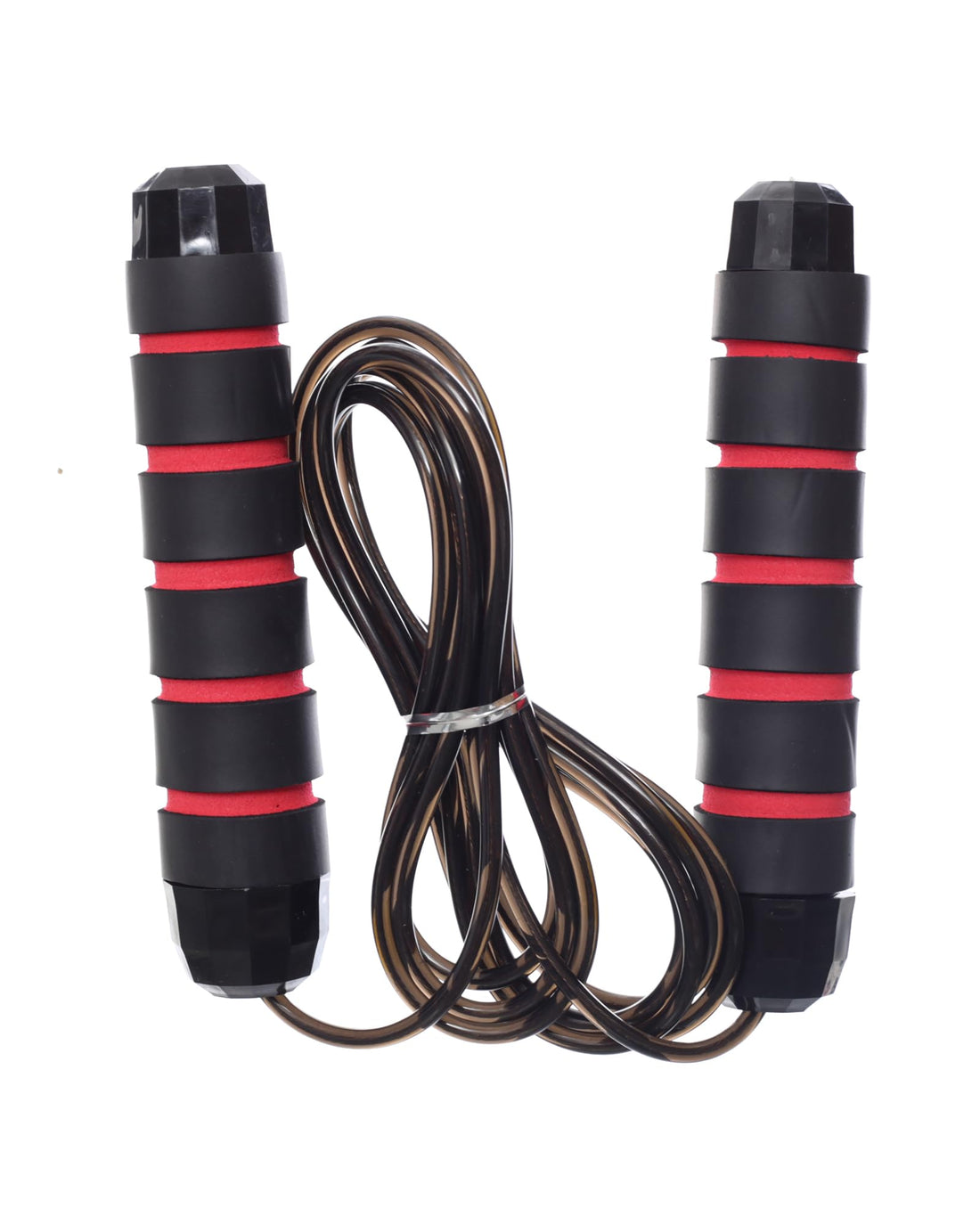 MINSA Striped Foam Jump Rope M196 Red Stripes for Cardio Fitness Training