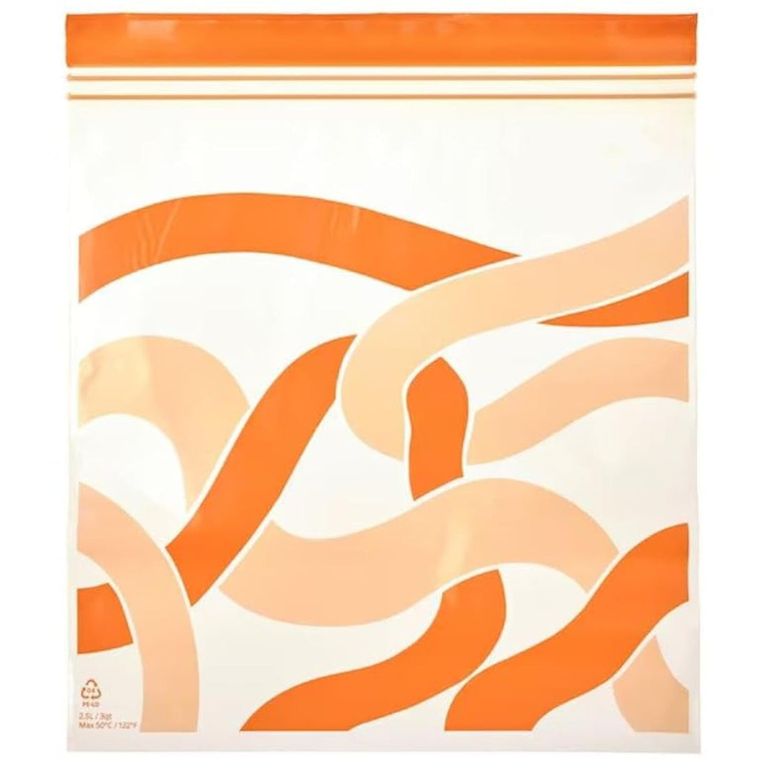 Digital Shoppy ISTAD Resealable bags, Polyethylene plastic, Bright Orange-2.5l, 25 pack.