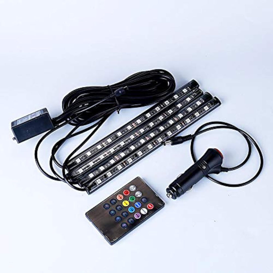 7 RGB LED Strip Atmosphere Decoration Car Interior Light with Remote Control