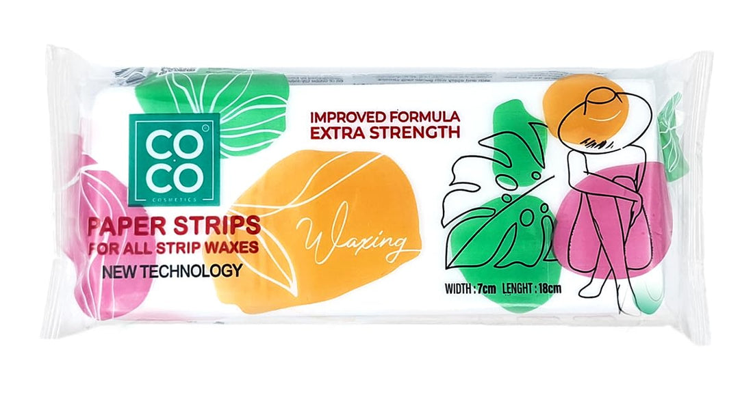 Coco - Wax Tissue, Paper Strips, For All Strip Waxes, Improved Formula Extra Strength, 7 CM X 18 CM