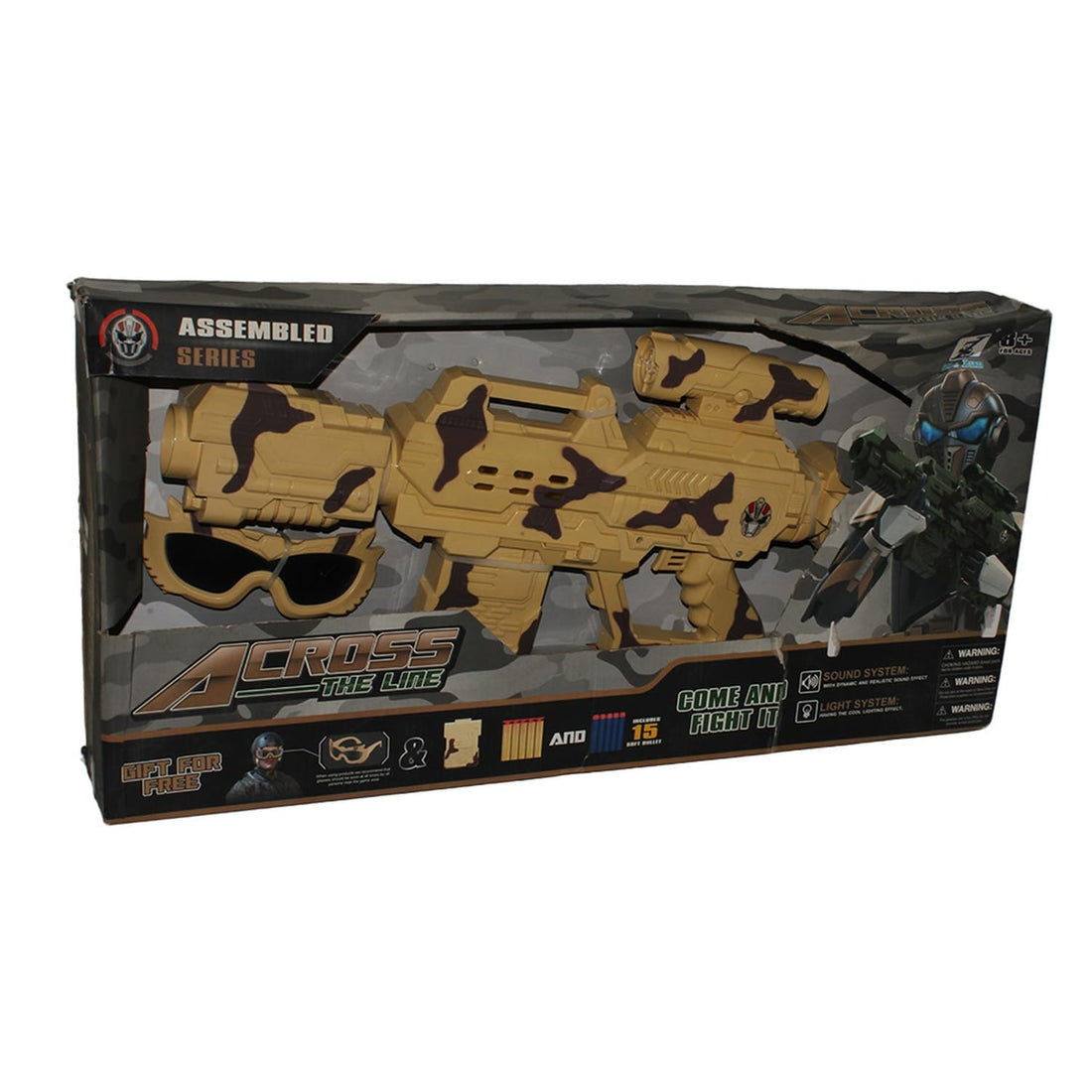 Across the Line Combat Fight Gun Set with Goggles