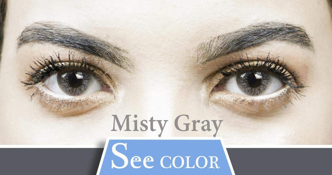 power Yearly Disposable Contact Lenses,Misty Gray -4.25