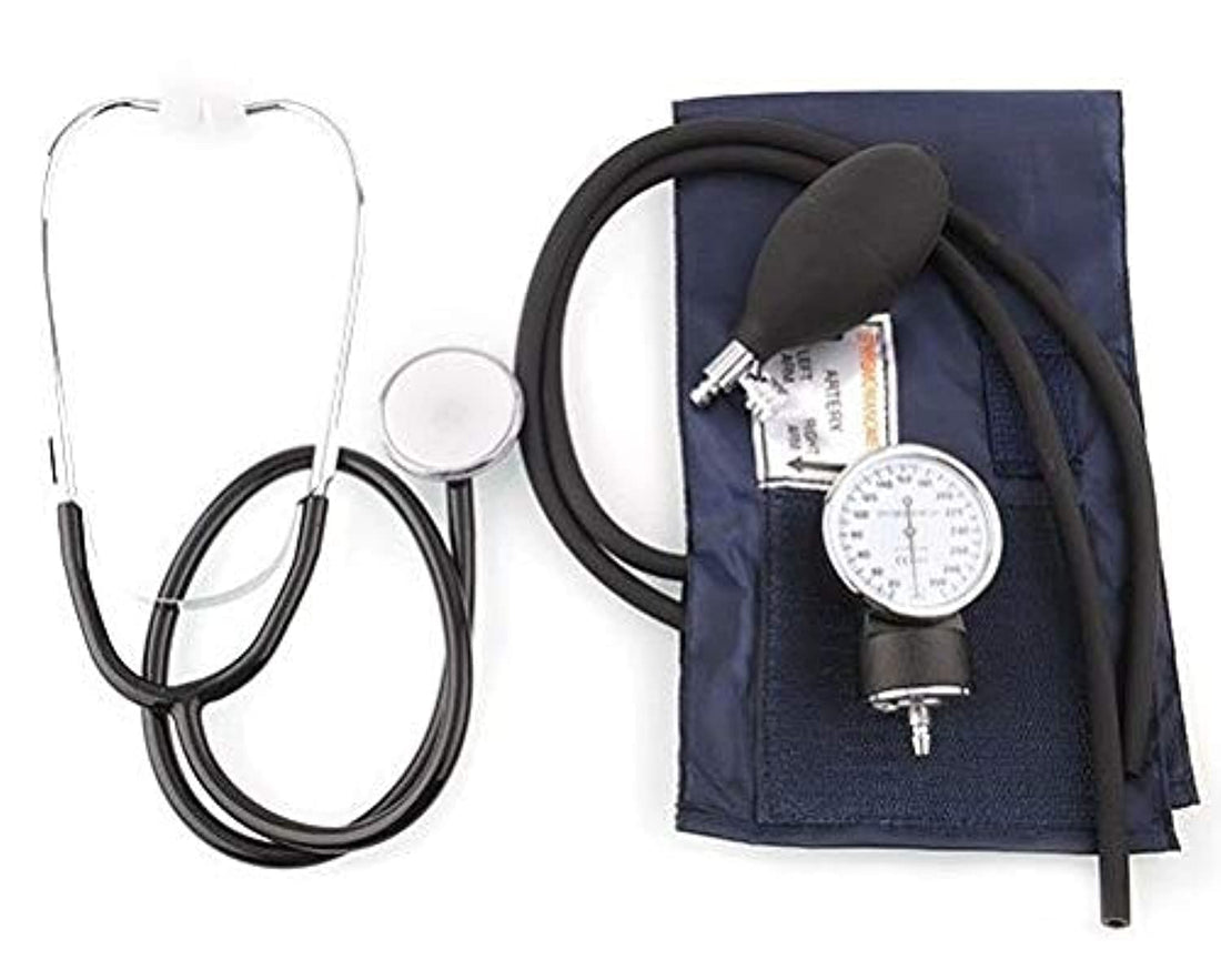 Blood Pressure Monitor Cuff Stethoscop Kit Travel Arm Sphygmomanometer with PouchPrine