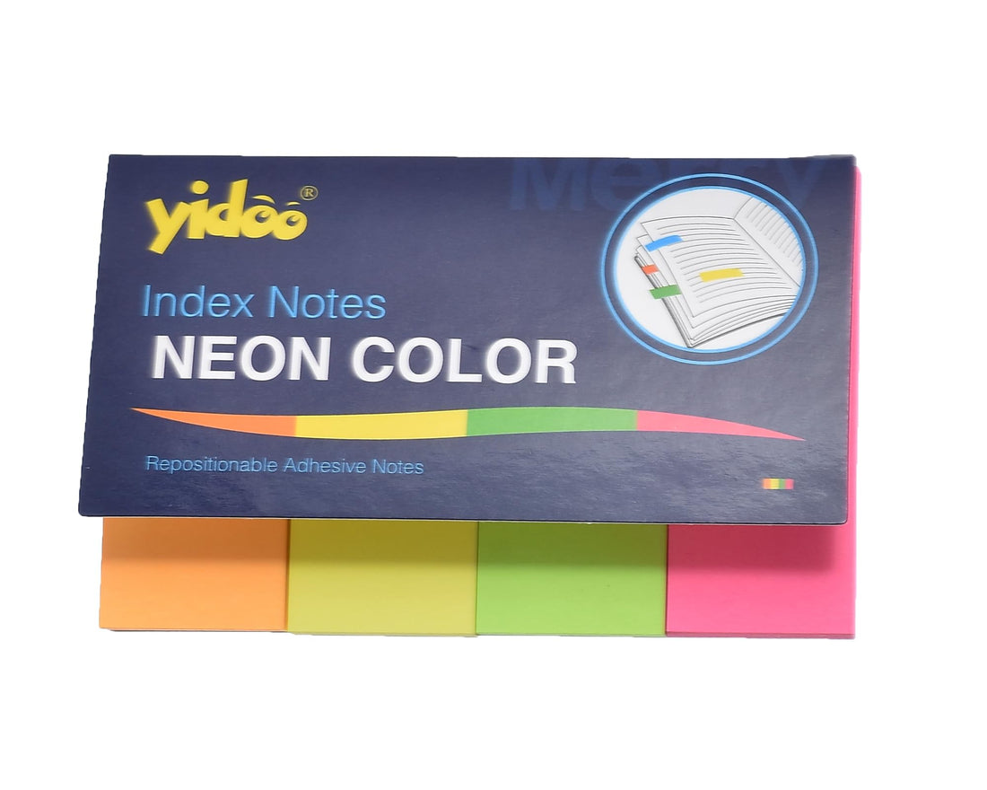 Sticky Notes 50 × 20 mm 50 Sheets Rectangular Index Tabs Neon Multicolor Model SN6009