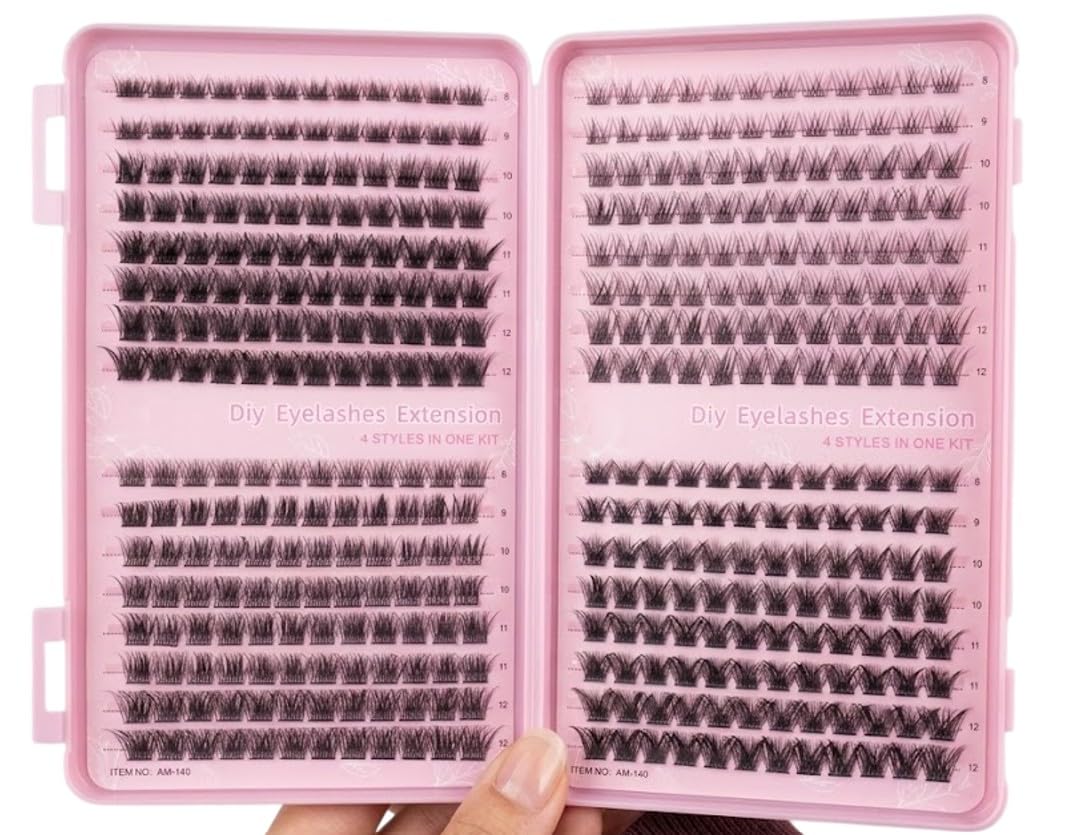 LAHES 660PCS - Extensions Individual Lash Volume 6D mink - FREE EYELASHES - Natural Eyelashes -ONE BY ONE (B/C/E/D 8-12MIX)