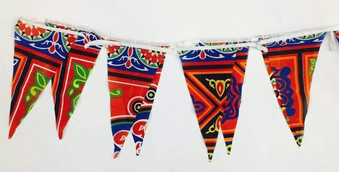 Ramadan Decoration Triangles Hanging Lux Fabric Khayameya Fabric 5 Meters
