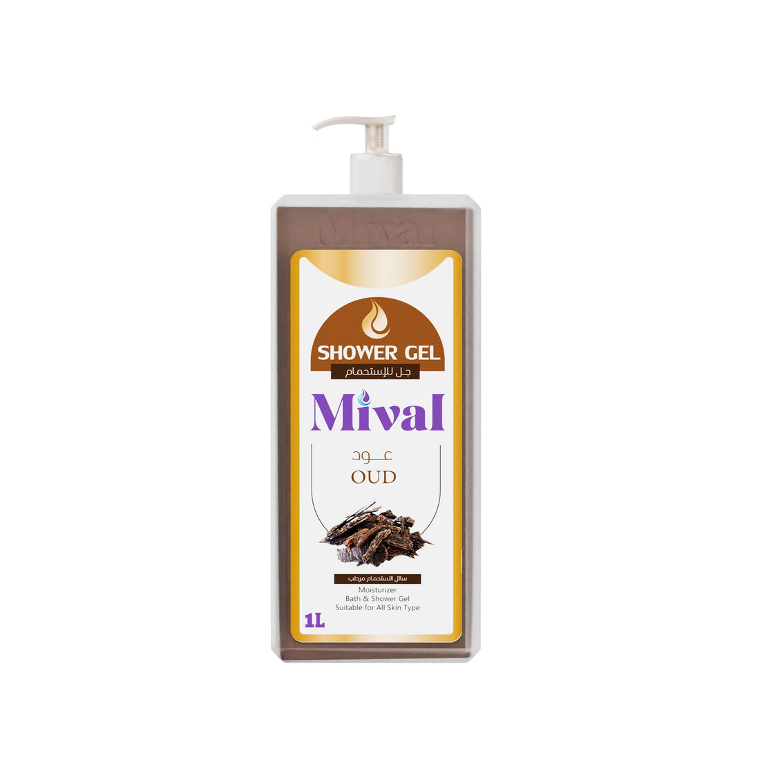 Mival shower gel 1 liter oud
