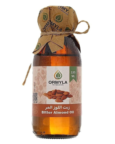 Ormyla Raw Virgin Bitter Almond Oil for Hair, Skin and Body, 135 ml