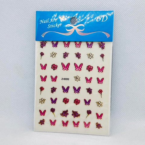 Premium Nail Stickers for Nail Art – Self Adhesive Luxury Nail Decals for Manicure & Press On Nails (Butterflies Stickers)