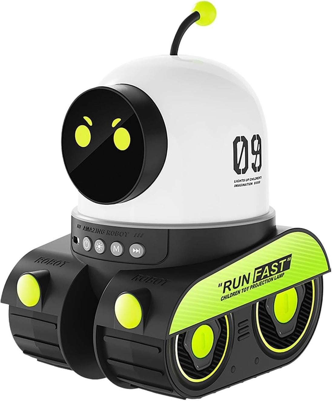 Kids Cartoon Projector Night Light, Star & Moon Projector Lamp for Children’s Bedroom and Nursery, Cute Robot Night Light for Boys and Girls