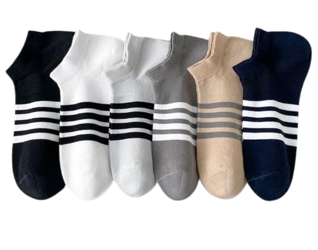 6 Pairs Ankle Socks for Men Fashion Comfortable Foot Light Foot Socks Full Size (41-46)