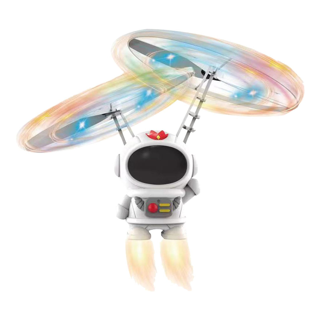 Keenso Flying Space Toy for Kids, RC Robot Drone Toy with LED Lighting for Kids Gifts (White)