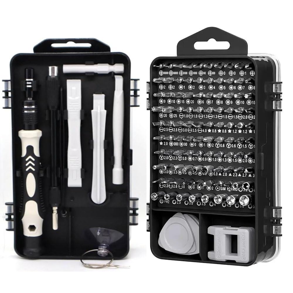 115 in 1 Screwdriver Set: Magnetic Precision Bit Kit for Electronics, Phones, Laptops, Tablets, Eyeglasses, Watch Repair & DIY