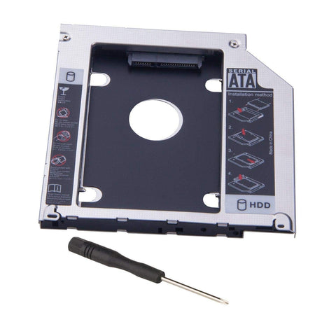 MASIONE Hard Drive Caddy 9.5mm 2nd HDD caddy Tray adapter ssd enclosure replacement for Apple Unibody MacBook Pro 13 15 17 SuperDrive for SATA to SATA 2.5"" 2.5inch Hard disk