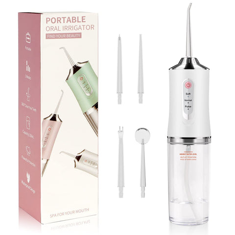 Cordless Water Flosser Professional Dental Oral Irrigator With 3 Modes for Cleaning Teeth, Rechargeable IP67 Waterproof Equipment, Smaller for Cleaning Between Teeth