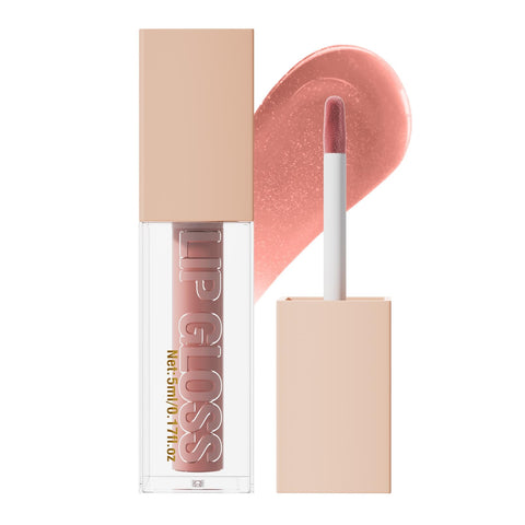 GQ Lifter Gloss, Hydrating Lip Gloss with Hyaluronic Acid, High Shine for Plumper Looking Lips, Topaz, Terracotta Neutral, 0.18 Ounce (04#SILK, 0.18 Fl Oz (Pack of 1))