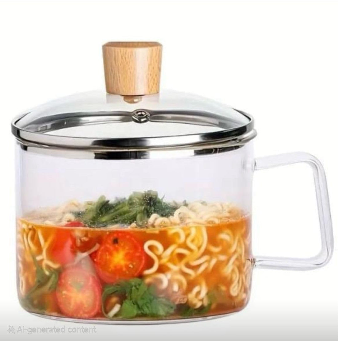 Glass Cooking Pot with Lid, Heat Resistant Stovetop Pot with Lid, Stovetop Cookware, Glass Cooking Pots for Pasta, Soup, Milk, Baby Food (Shape 11)