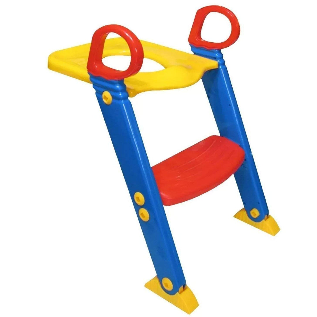 ECVV Kids Toilet Seat With Ladder,for installation on the base of the bathroom for children, Blue And Red, Multi