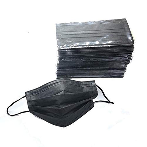 Generic Face masks with separate packaging for each piece, the color is completely black, 50 pieces
