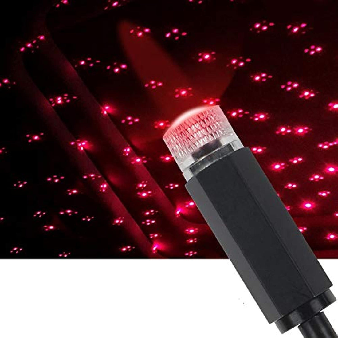 USB Star Projector Night Light, Romantic Galaxy Projector Plug and Play USB Night Lamp for Cars, Party, Bedroom, Ceiling Adjustable Auto Roof Lights Portable Decoration Light