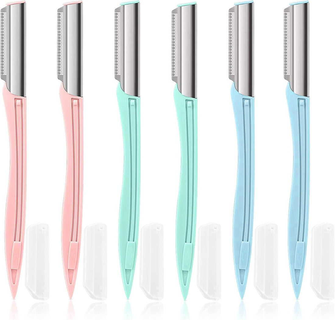 2Pcs Women Eyebrow Trimmer Stainless Steel Knife Facial Hair Shaver Eyebrow Shaping Razor,Disposable Razor Blades for Men and Women, Eyebrow Trimmer Scraping Replaceable Blade