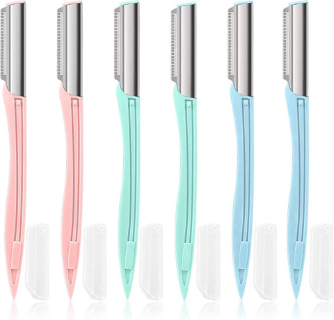 2Pcs Women Eyebrow Trimmer Stainless Steel Knife Facial Hair Shaver Eyebrow Shaping Razor,Disposable Razor Blades for Men and Women, Eyebrow Trimmer Scraping Replaceable Blade