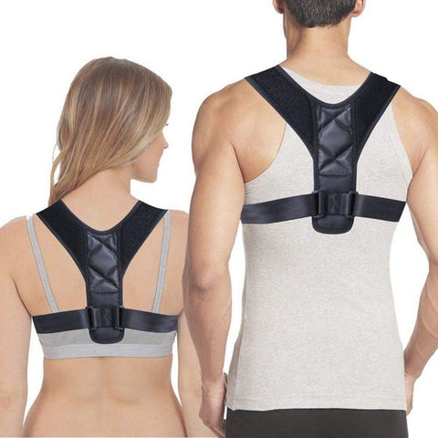 Sport Protective Adult Teenager Upper Back Support Corset Men Back Posture Correction Lumbar Brace Shaper Shoulder Posture Corrector Support Belt Protective Gear Set (Color : Black, Size : M)