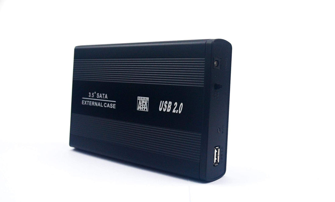Generic 8GB Black 3.5 Inch External Hard Disk Case with USB 2.0 to SATA Interface for HDD Enclosure