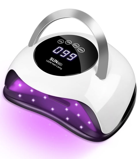 UV Lamp for Gel Nails, 120 W Nail Polish Dryer Device, 10/30/60/99s Timer Nail Dryer, UV Lamp Nails with Infrared Sensor/LCD Display, UV LED Lamp, Nails, Professional Nail Lamp for All Nail Polishes
