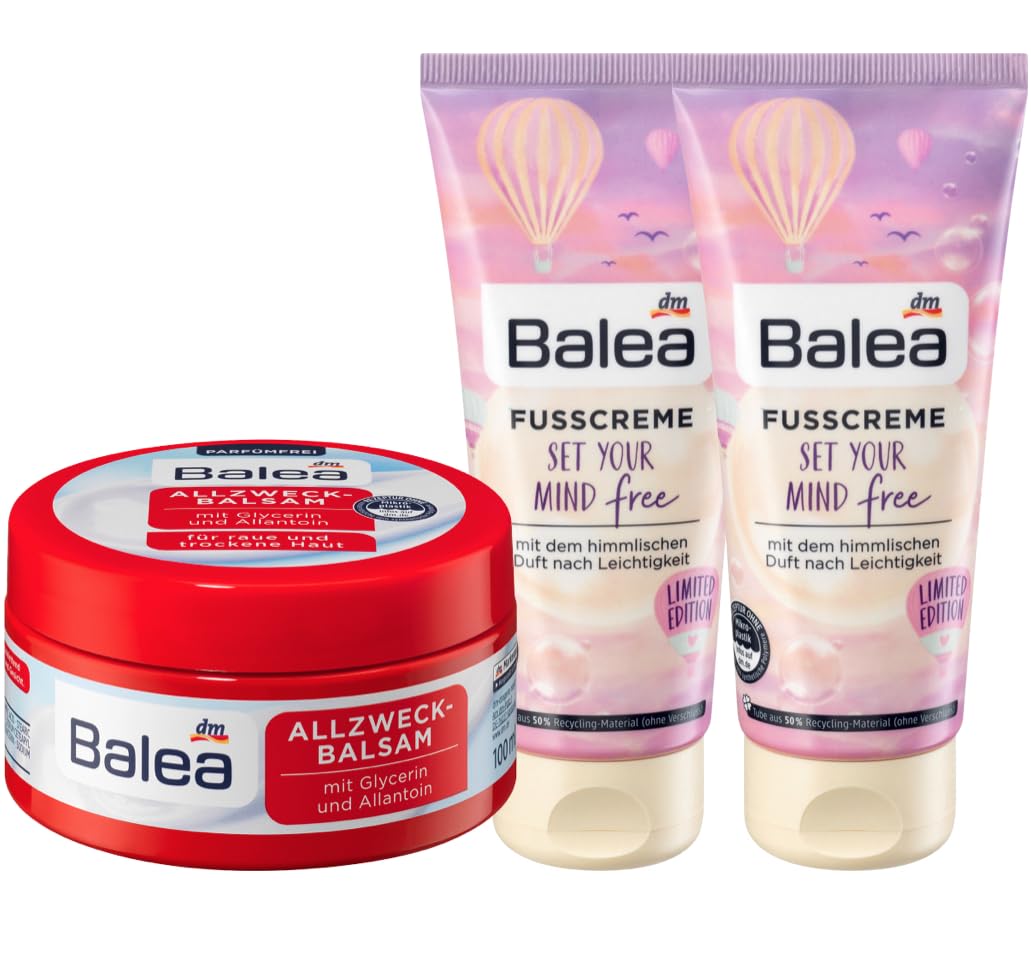 Balea All-Purpose Balm Fragrance-Free for Rough Dry Skin with Glycerin and Allantoin (100 ml)