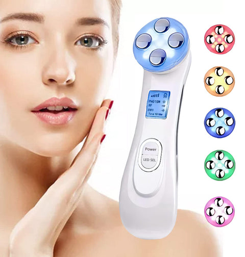 Beauty Device Multi Anti-Wrinkle High-Frequency,Ultrasonic Beauty Device,LED Light Therapy Wrinkle Remover Skin Tightening Anti Aging Skin Rejuvenation,Face Massager