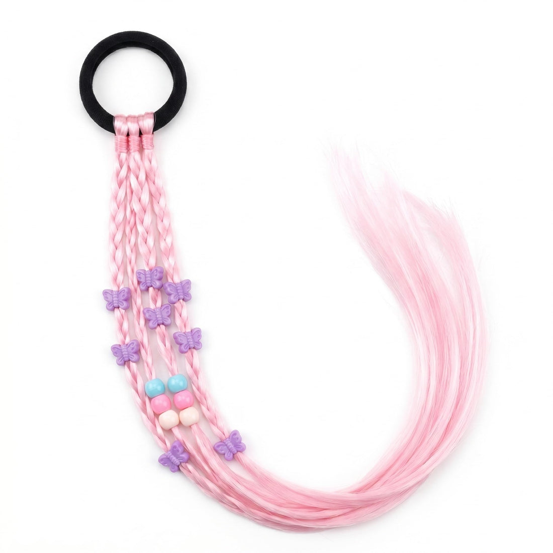 Catch Up Braided Elastic Hair Tie for Women and Girls, Strong Hold No Damage Ponytail Holder for Braids, Soft Stretch Hair Band for Thick and Thin Hair Daily Styling Accessory