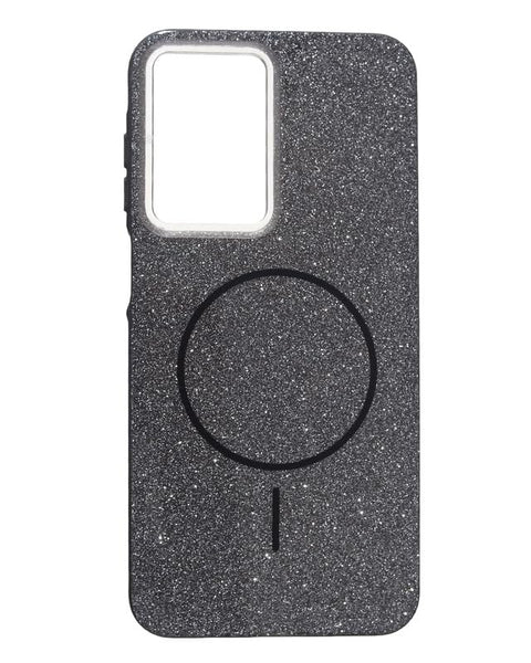 Grace Glitter Plastic Back Cover For Samsung Galaxy A26, Black 37329630