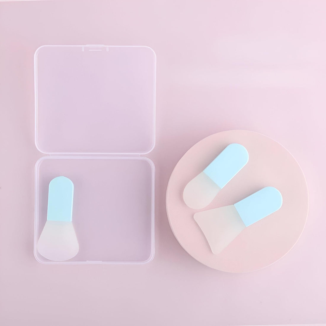 Essential Face Mask Brushes, Mini Travel Makeup Spoon Cosmetic Mask, 3 Piece Soft Silicone Brush Set for Skin Treatment Applicator