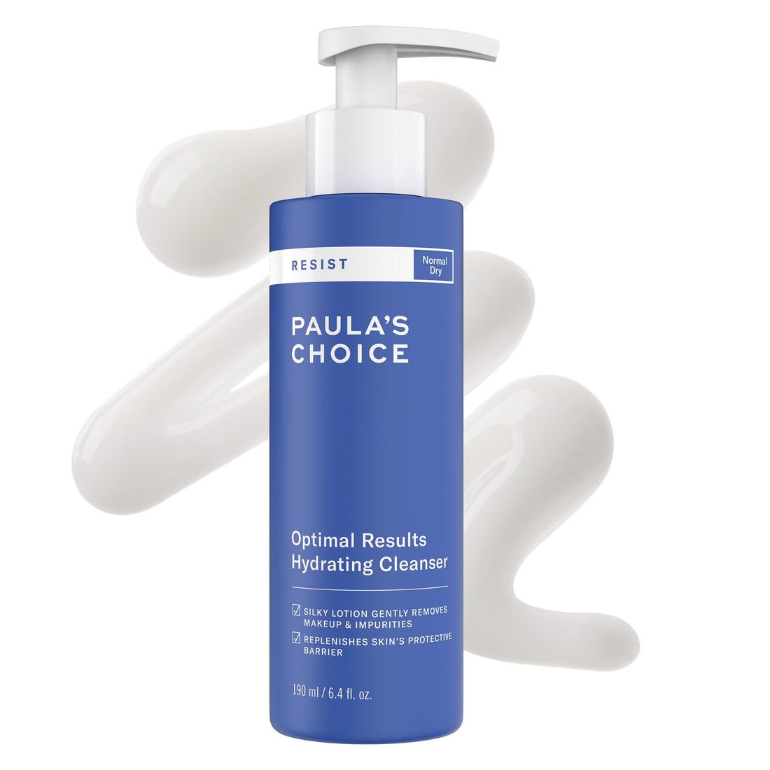 Paula's Choice Resist Optimal Results Hydrating Cleanser - Gentle Facial Anti Aging Face Wash & Makeup Remover - for Soft & Hydrated Skin with Green Tea Extract - Normal to Dry Skin - 190 ml