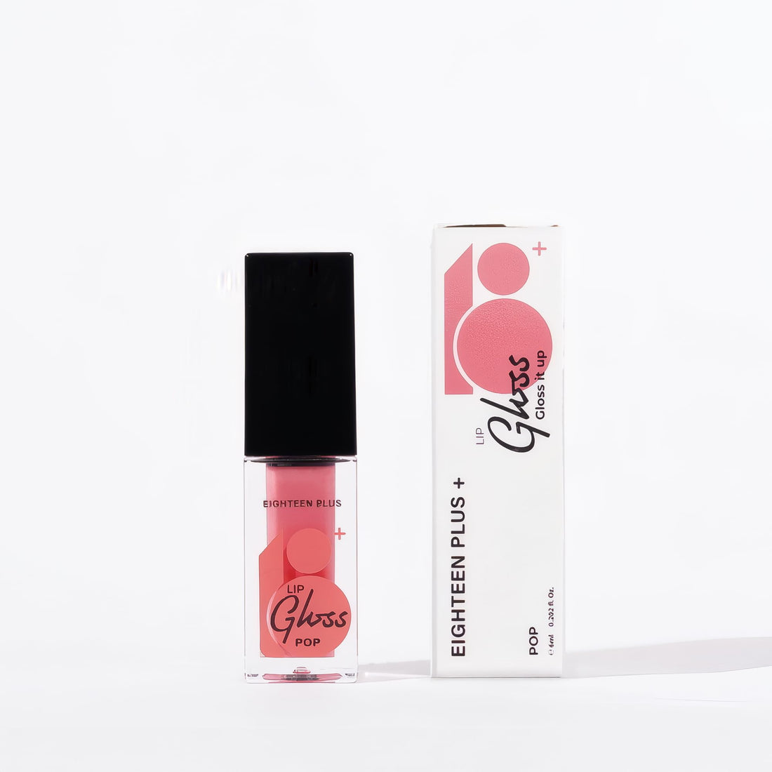 Lip Gloss Pop, 6ml, with Hyaluronic Acid, Lightweight Non-Sticky Moisturising Formula
