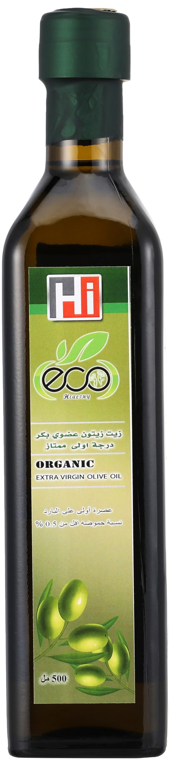 Eco Healthy - Organic Extra Virgin Olive Oil, acidity less than 0.5% - 500 ml