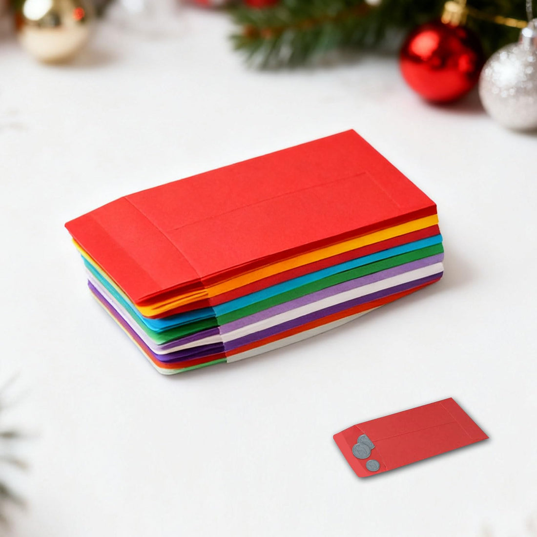 Mini Envelopes, 50 Pcs Money Envelopes, 4.29 X 2.25 Inch Money Envelopes for Cash Gifts, Tiny Envelopes, Multicolour Kraft Paper Coin Envelopes Mini Seed Envelopes for Cash Gifts Seeds Wages Beads