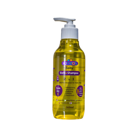 Kidzos Baby 2 In 1 Bath&Shampo Moisturizing, Nourishes, Softening, Shining&Hair Growth-300ml