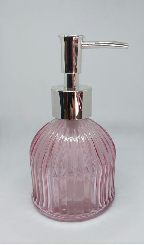 Glass Soap Dispenser Jar Clear Glass Soap Dispenser with Stainless Steel Pump for Liquid Soap Dispenser for Bathroom Kitchen (Multicolor)