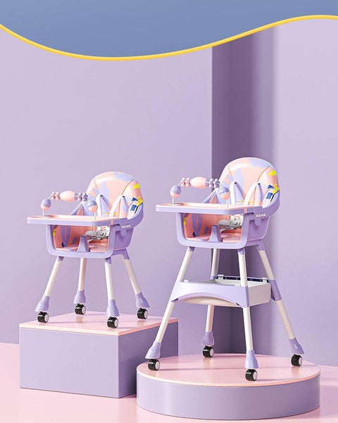 Fantastic-Kids-Toys Baby High Chair | Newborn Feeding Chair | Adjustable Double Meal Tray With Baby Toy Table