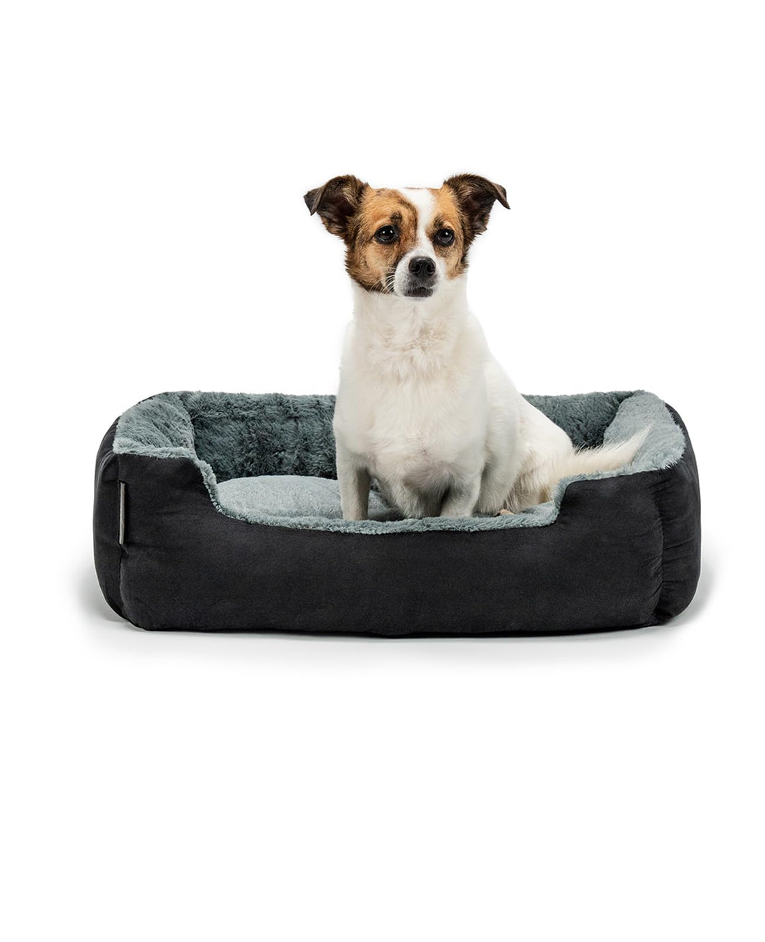 lionto dibea Dog Bed with Reversible Cushion, (M) 60 x 48 cm, Grey/Black