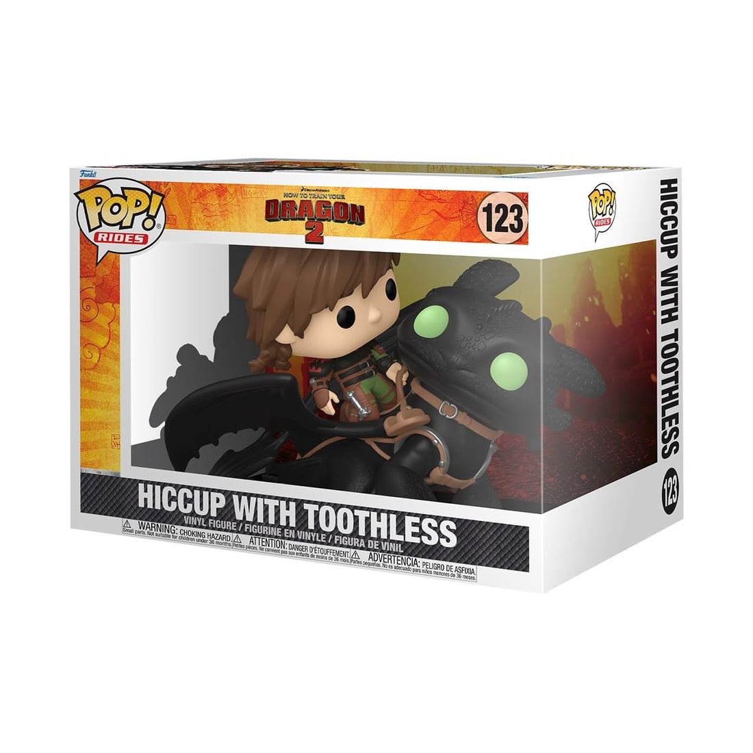 Funko Pop! Rides Cartoon Animation: DreamWorks - How to Train Your Dragon 2- Hiccup with Toothless #123