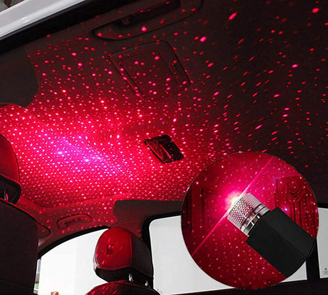 YULI Car Roof Star Night Light,USB Star Night Lights, USB Night Lamp Fit All Cars Ceiling Roof Star Lights Interior Ambient Atmosphere for Bedroom Decorations,Party,Walls - Plug and Play
