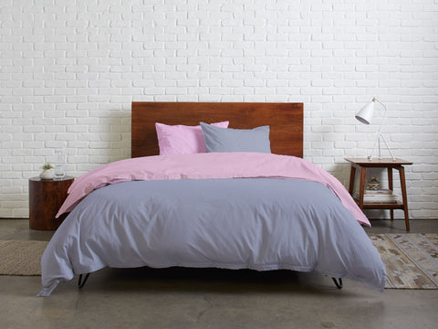 Tigers Trade Lines Quilt cover set from Mix Catalogue - Cotton - 3 pieces - for main rooms and youth rooms (Bombi - Pthracite, for large bed size 160cm (Main Rooms))